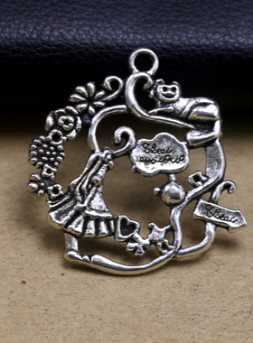 eBay爆款 卡通动漫公主爱心花园毛衣链服饰吊坠挂件 手工材料直销