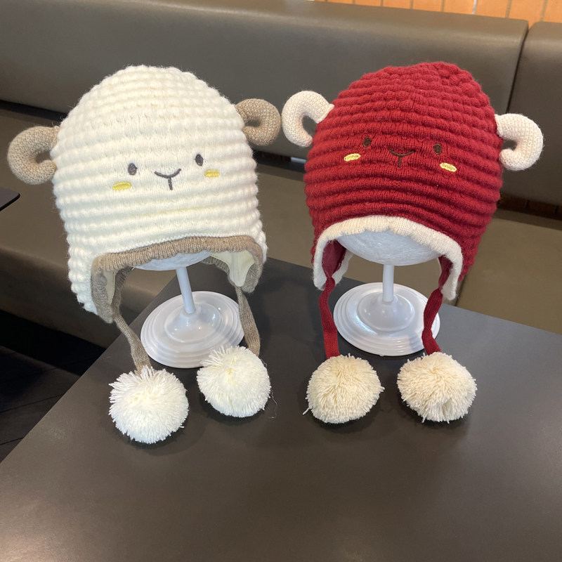 婴儿帽子冬韩版超萌婴幼儿小童针织护耳帽秋冬天男孩女宝宝毛线帽,童装/婴儿装/亲子装,帽子,淘宝优惠券,粉丝福利购,淘宝优惠卷