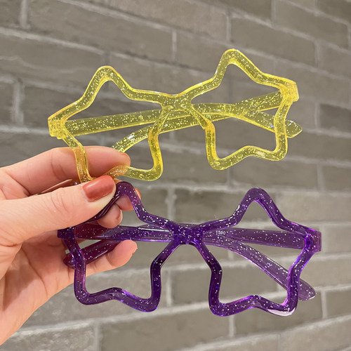 幼薇尔五角星镜框卡通