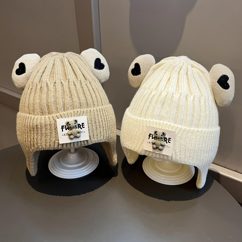 宝宝帽子秋冬季护耳保暖帽冬