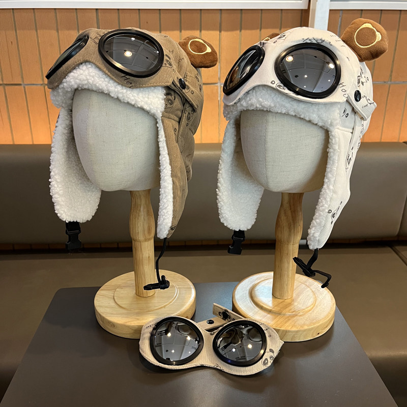 儿童飞行员帽子男童雷锋帽女孩护耳防风防寒宝宝加绒 保暖秋冬季,童装/婴儿装/亲子装,帽子,淘宝优惠券,粉丝福利购,淘宝优惠卷