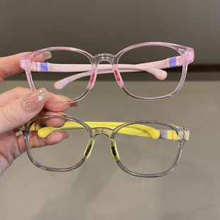儿童眼镜框无镜片硅胶女童卡通可爱男宝宝框软腿女孩眼镜架拍照潮
