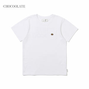 : CHOCOOLATE女装短袖T恤2019春季口袋拼贴刺绣徽章1882XCC