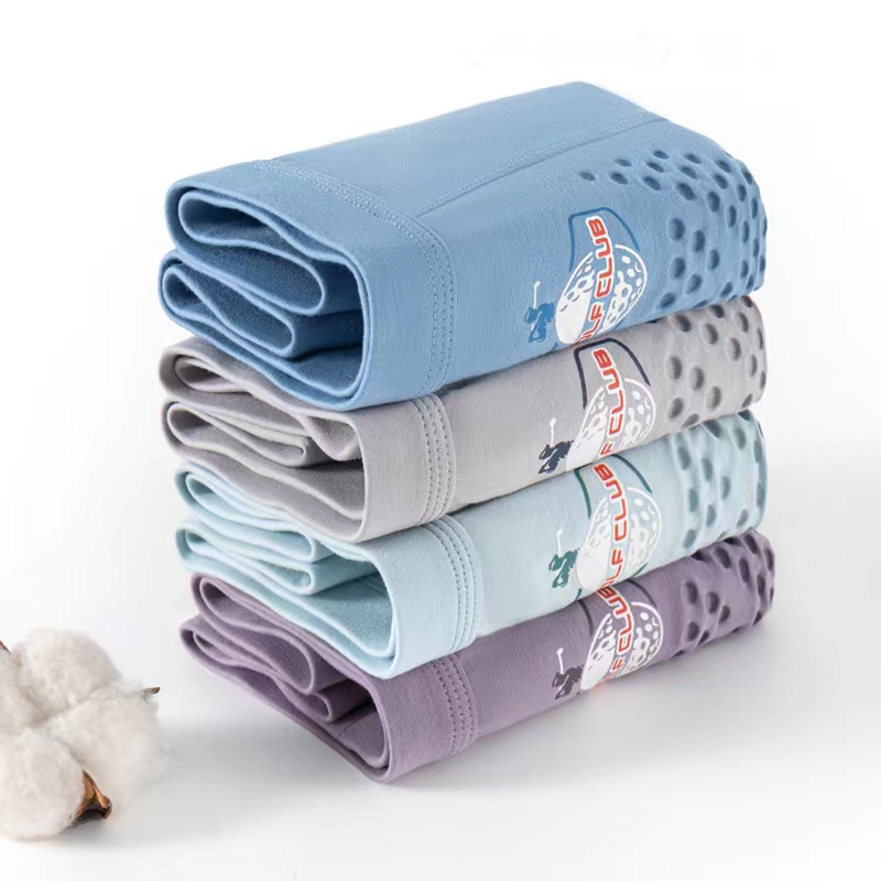 性感男士高尔夫无痕内裤石墨烯抗菌里裆平角短裤纯棉舒适透气中腰