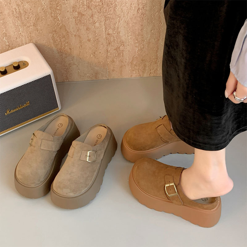 勃肯鞋女包头半拖鞋外穿2025新款