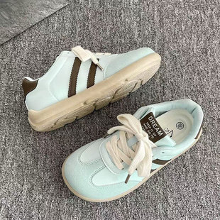 勃肯复古德训鞋 百搭hi厚底板鞋 女款 新款 2025年春季 芒果头小白鞋