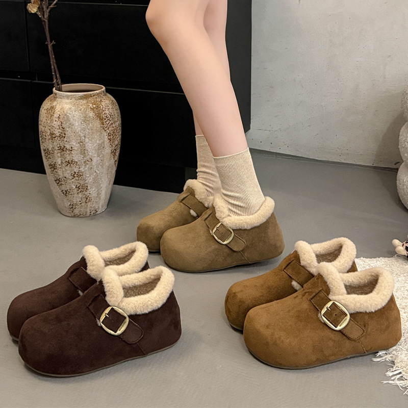 厚底内增高博肯棉鞋子女2025秋冬