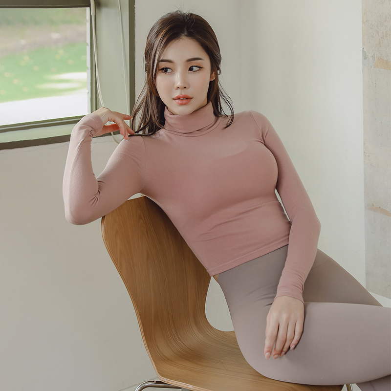 韩国健身女长袖运动瑜伽罩衫上衣