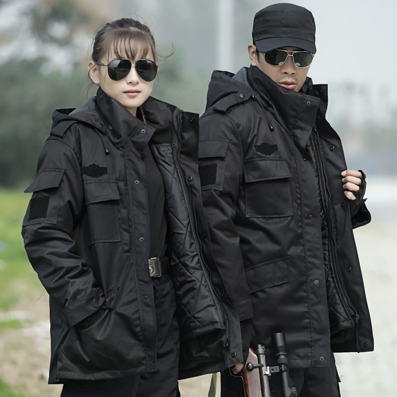 冬季加厚保暖多功能防水作训大衣
