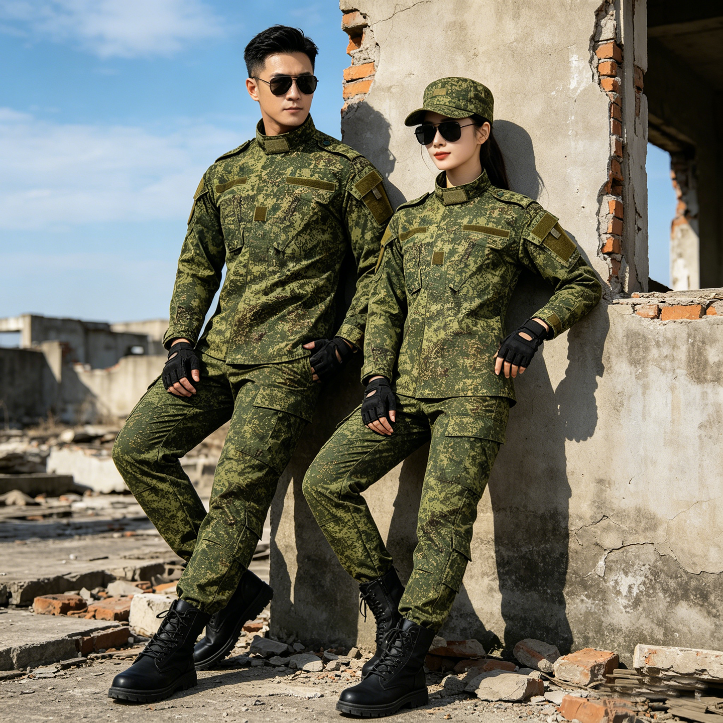 二代俄罗斯小绿人迷彩服套装战术训练服户外CS套装军迷作训服全套