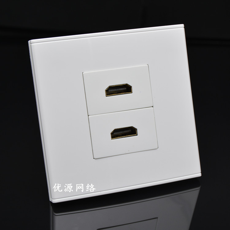 86型hdmi高清插座面板电视多媒体