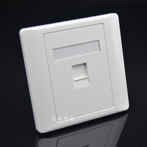 86型单口网络电脑电话信息面板 促销单孔AMP空白插座 不含模块