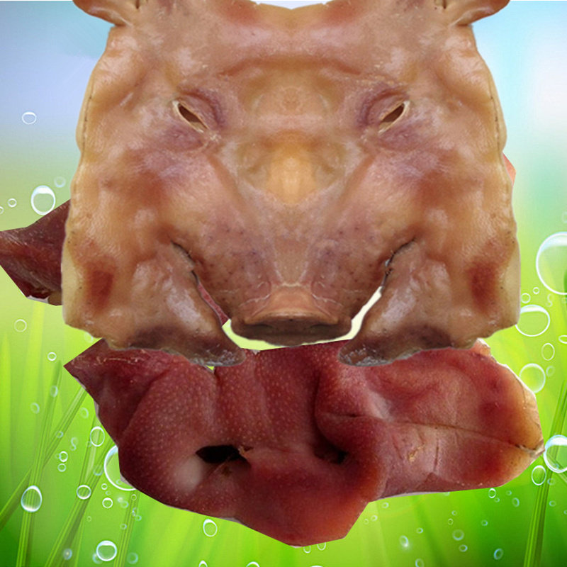 腊猪嘴咸猪嘴咸猪脸猪鼻子安徽农家猪嘴腊肉腊味非烟熏猪头肉500