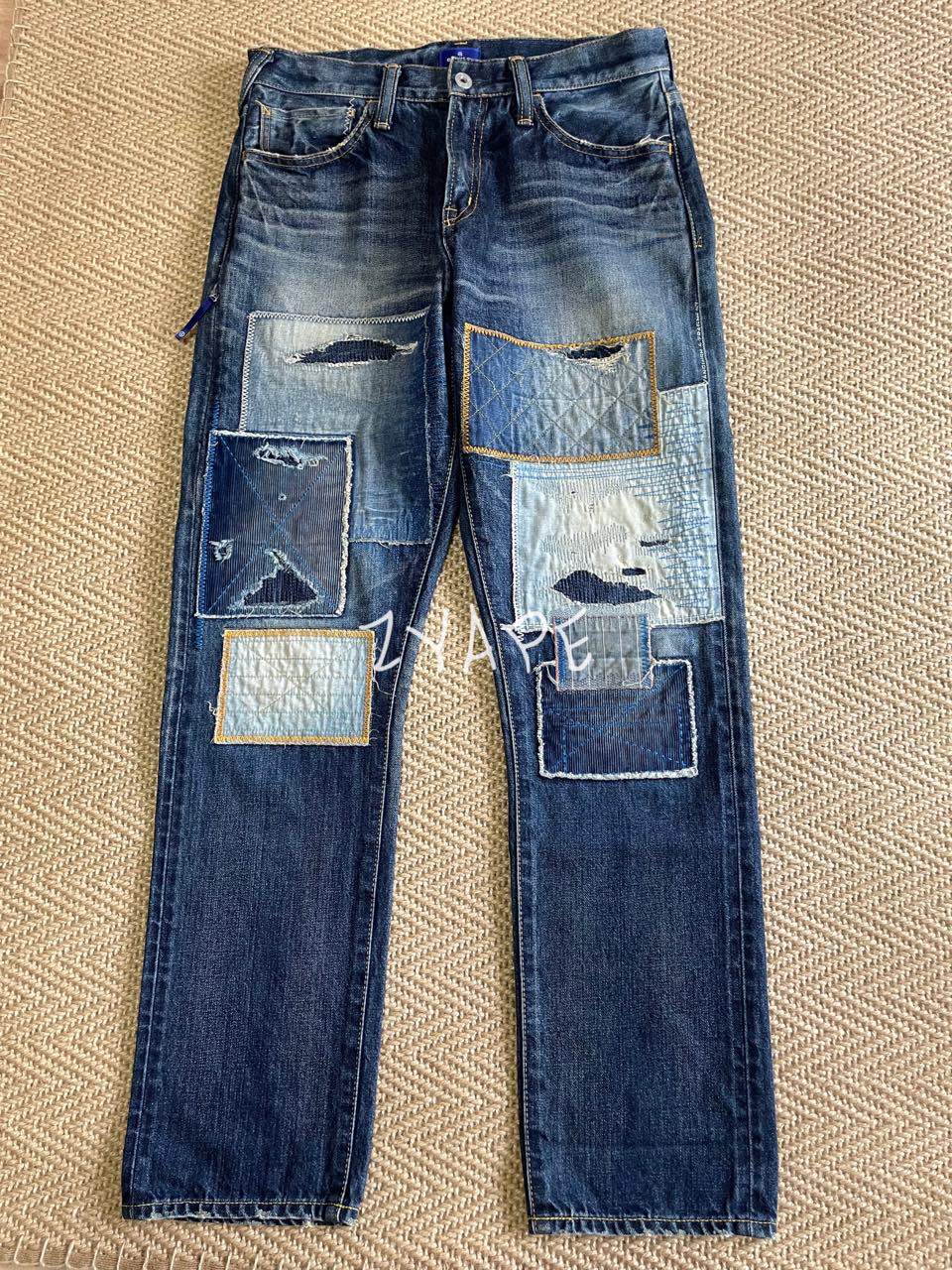 DENIM BY VANQUISH & FRAGMENT 藤原浩闪电贴布水洗牛仔裤