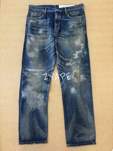 Neighborhood 24SS泼墨泥染水洗做旧刀割牛王NBHD牛仔裤