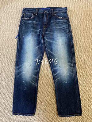 DENIM BY VANQUISH & FRAGMENT藤原浩水洗泼墨九分牛仔裤
