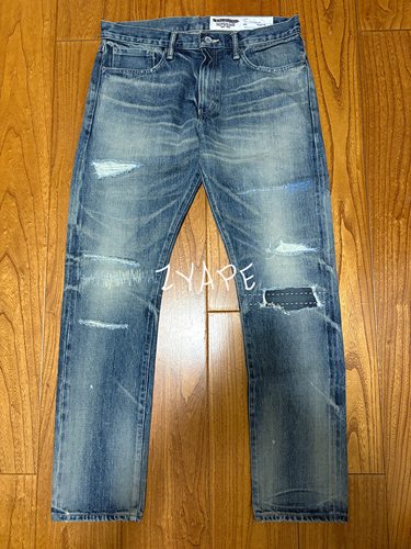 NEIGHBORHOOD CLAW MOD SAVAGE 19AW牛王 NBHD水洗补丁牛仔裤