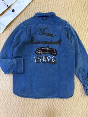 VISVIM 15ss WALLY SHIRT (INDIGO OVERDYE)小汽车蓝染水洗衬衫