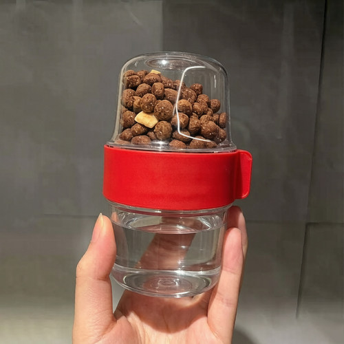 狗狗外出水杯便携狗水壶喝水杯双层多用狗粮密封盒马尔济斯泰迪犬