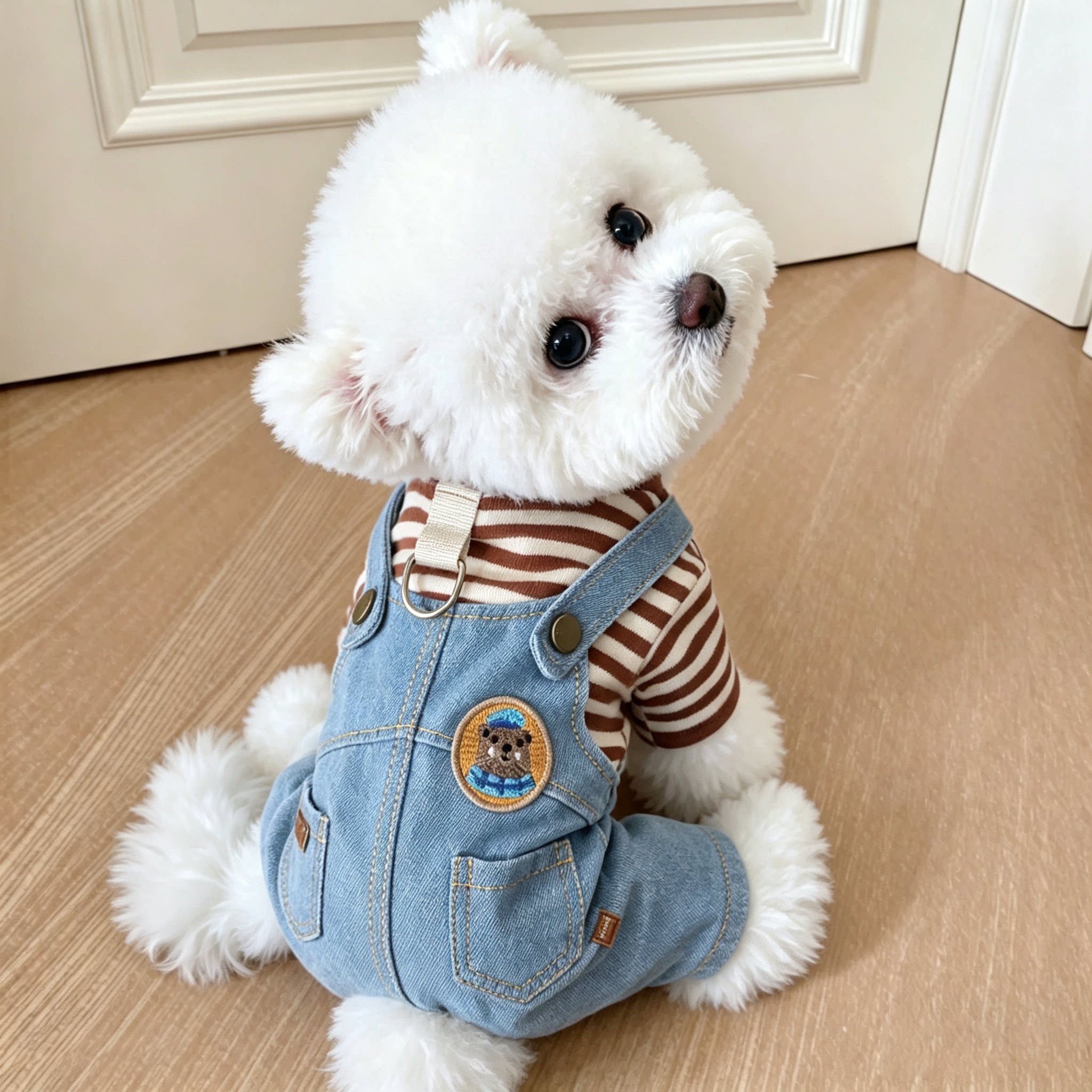 狗狗衣服小型犬秋季高颜值小狗秋天比熊泰迪冬天休闲四脚衣背带裤