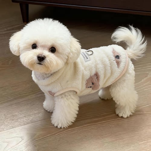 狗狗衣服约克夏高颜值秋冬雪纳瑞冬装小型犬小狗冬季秋冬装可牵引