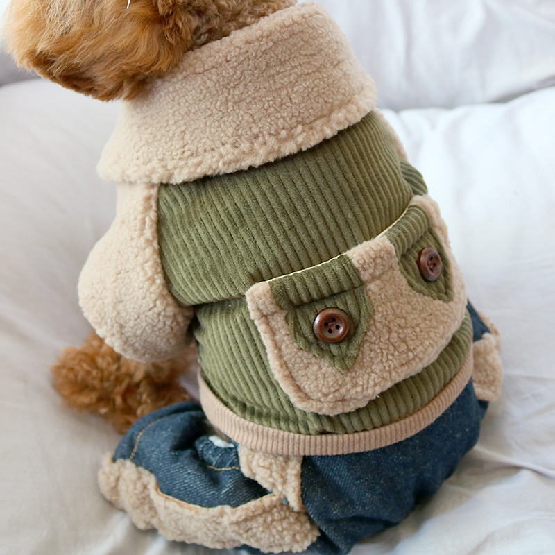 小狗狗加厚棉衣泰迪四脚幼犬