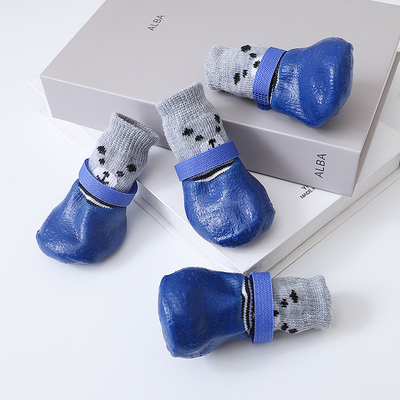 狗狗袜子冬室内防滑小狗外出专用不掉防脏袜小型犬保暖鞋袜魔术贴