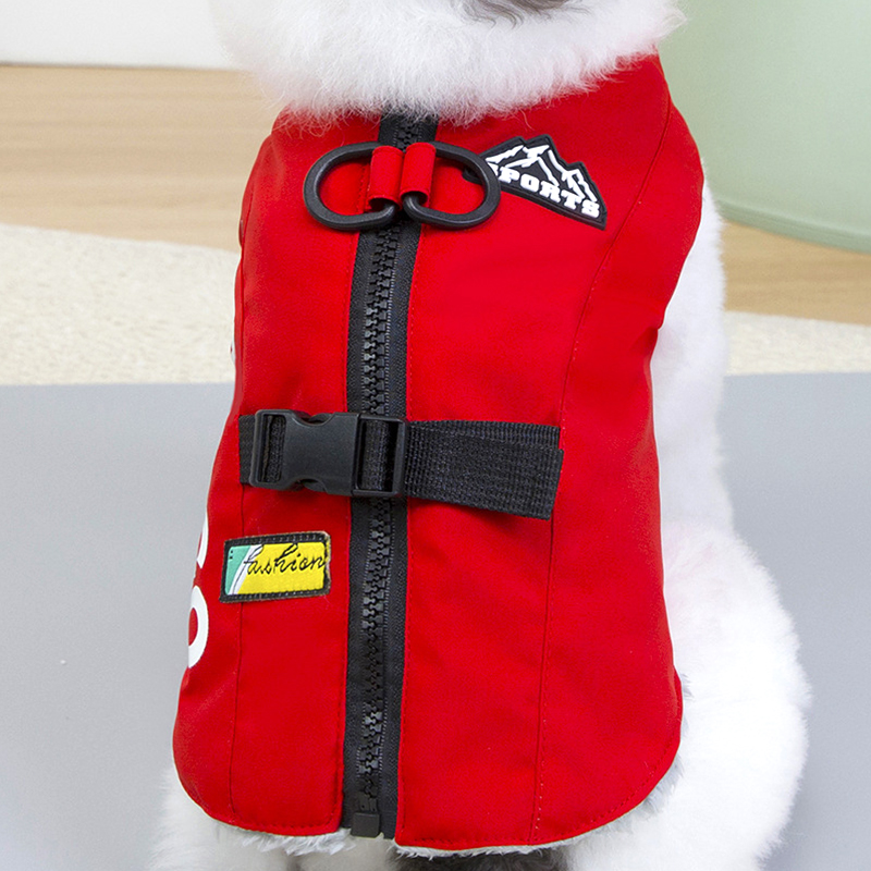 狗狗新年衣服2025新款冬装比熊小狗冬天可牵引拜年喜庆红色厚棉服