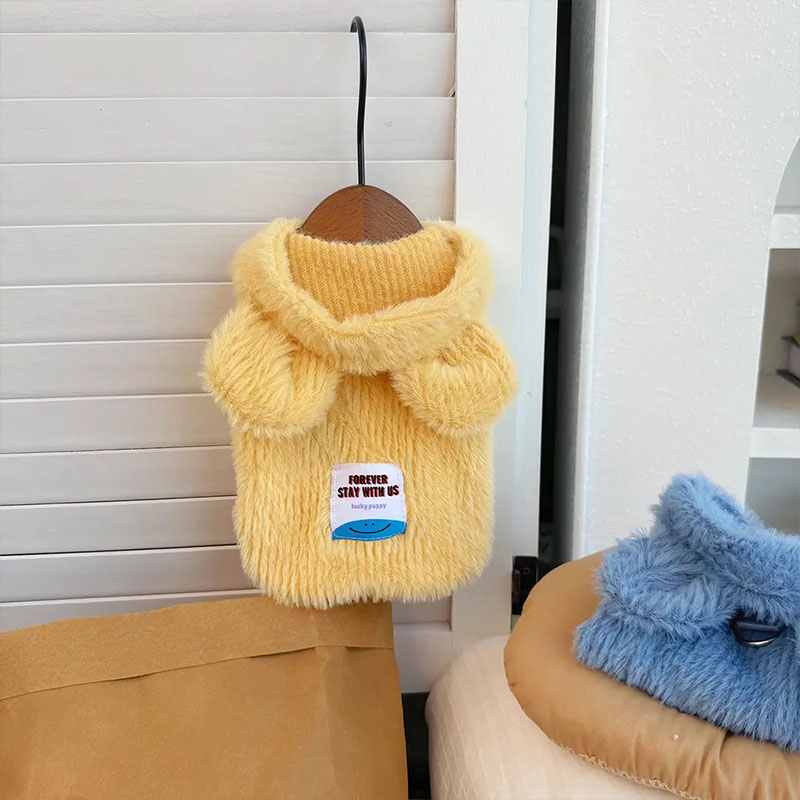 狗狗衣服2025新款冬装小狗可爱小熊耳朵毛衣泰迪冬天保暖带帽棉衣