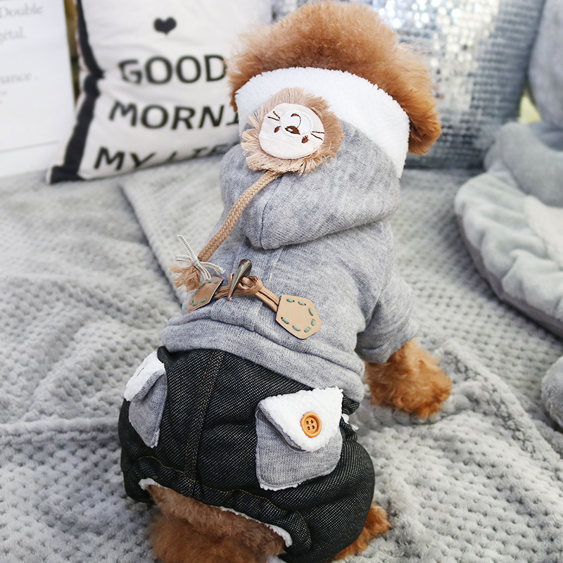狗狗衣服2025新款冬小型犬保暖冬季防着凉连帽卫衣博美泰迪四脚衣