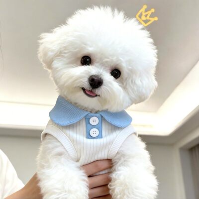 小狗衣服春装薄款幼犬夏天狗狗Polo衫马尔济斯春夏透气两脚衣比熊