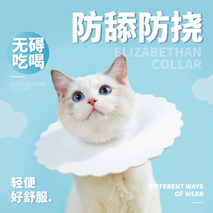 猫头套项圈德文猫防咬防舔防护罩猫咪专用伊丽莎白圈 小奶猫周抛式
