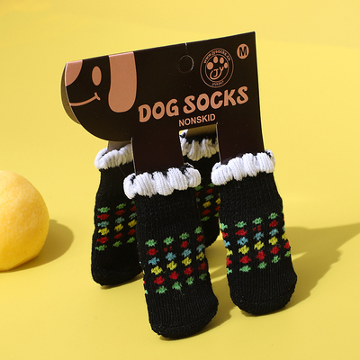 狗穿的袜子冬天保暖防冻脚中筒袜