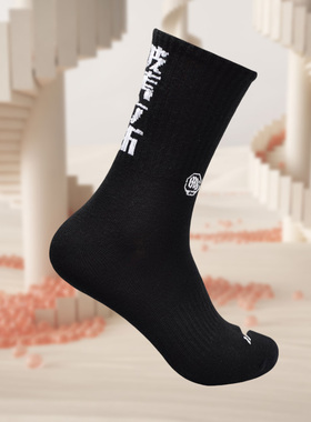 李宁运动袜冬新款男运动休闲吸湿排汗舒适透气运动袜子白AWLP133