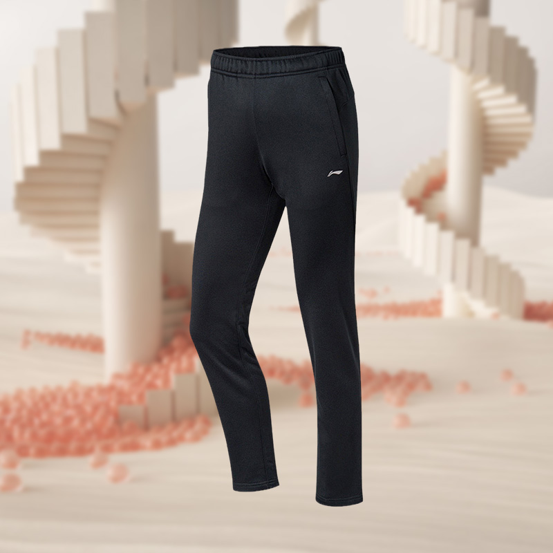 李宁正品卫裤冬季运动系列女子长裤针织拉链运动裤 AKLN934