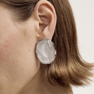 张予曦明星同款浪漫灵泉水波纹耳环女高级氛围感几何耳钉耳饰戒指