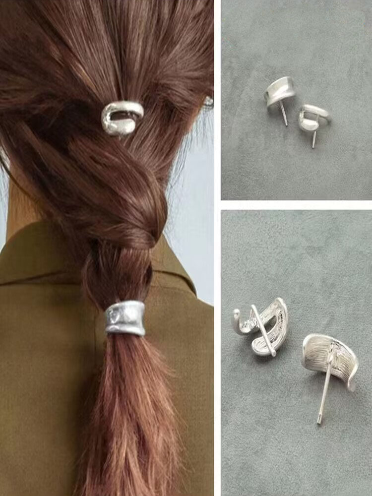 日本单金属马尾夹发夹女后脑勺发簪简约冷淡风插入发夹低马尾夹女,饰品/流行首饰/时尚饰品新,发饰,淘宝优惠券,粉丝福利购,淘宝优惠卷