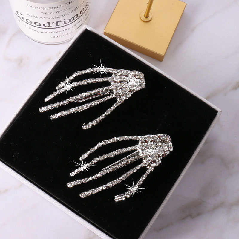 发饰网红闪暗黑系潮酷鬼爪一字