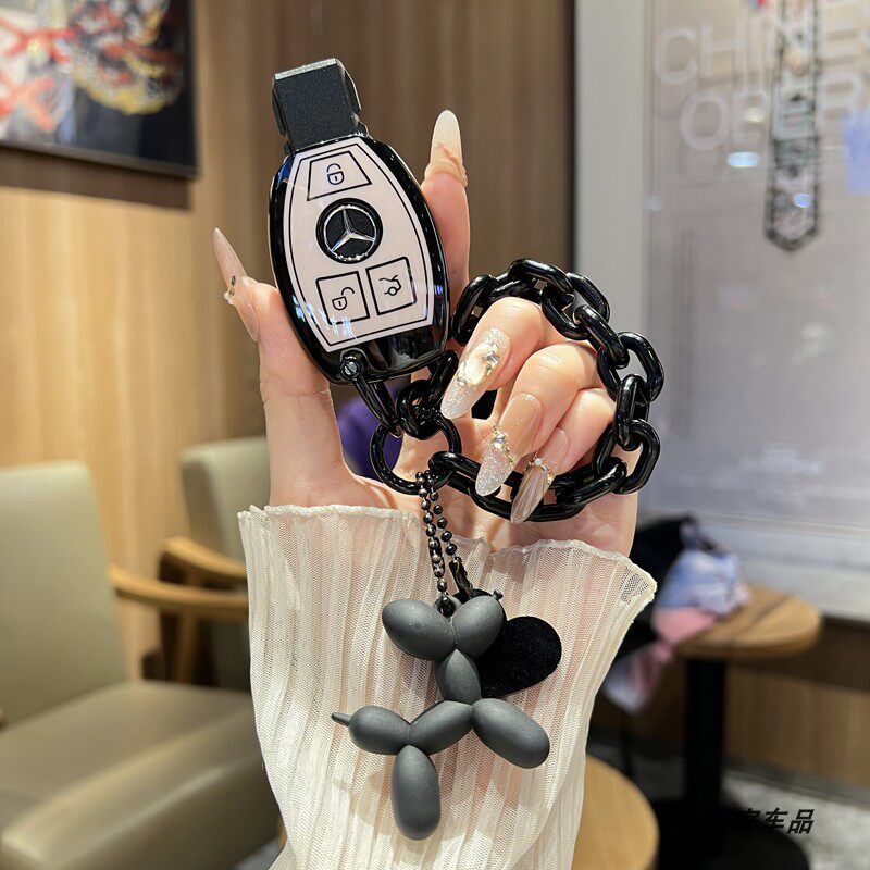 适用奔驰GLA200钥匙套A级a180B级b200包GLC200GLK车G级R级壳扣女
