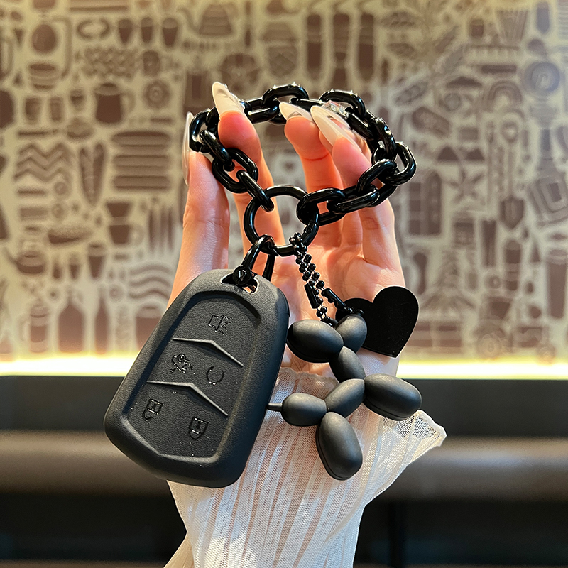 适用凯迪拉克XT5钥匙套XT6/XT4/CT6/CT5/CT4/ATSL/XTS肤感黑包壳