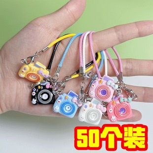 娃娃屋dollhouse迷你卡通模型小相机蝴蝶结挂脖配饰公仔 挂饰配饰