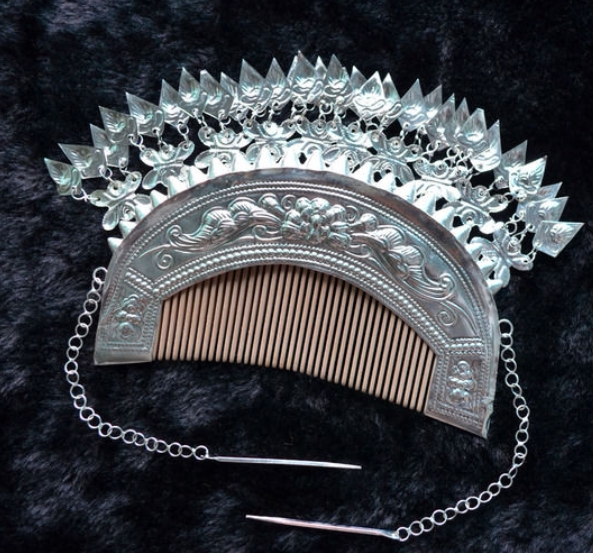 侗族苗族银饰银梳子少数民族饰品苗族银头饰苗族头饰发饰民族风