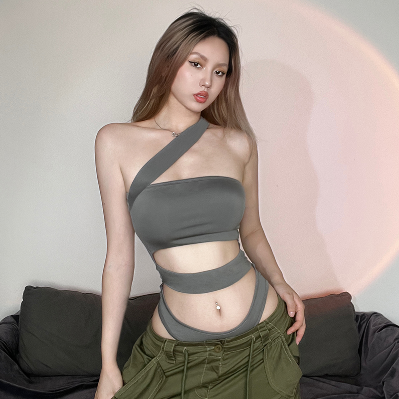 欧美拽姐系列百搭打底连体衣