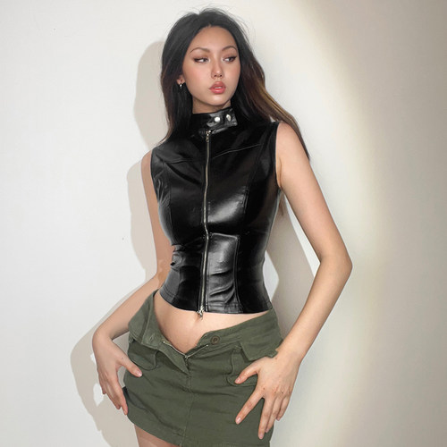 欧美酷飒炸街无袖背心