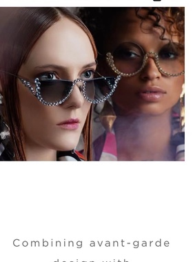 安娜卡琳卡尔松ANNA-KARIN女款钻石镶嵌潮流个性复古太阳眼镜街拍