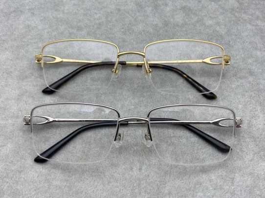 CT0319O半框纯钛24K黄金真空等离子电镀工艺男款商务C系列大脸推