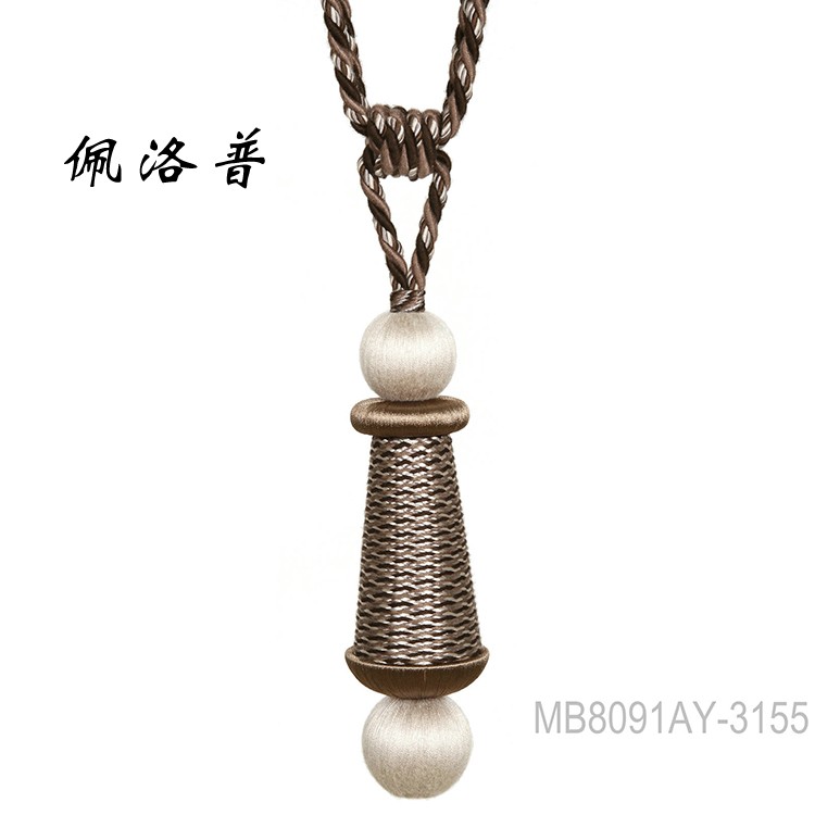 出口欧洲单头流苏大穗挂球窗帘绑带样板间个性绑绳挂穗挂坠佩洛普