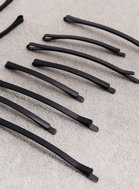 韩版简约发夹女头饰成人夹子百搭优雅顶夹磨砂不掉漆黑色一字大号