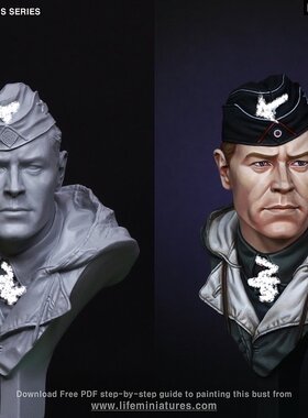 现货 Life Miniatures WW2 German Panzer Commander Bust 1/10