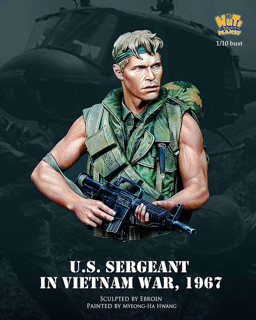 Nuts Planet U.S. Sergeant in Vietnam War, 1967 Bust